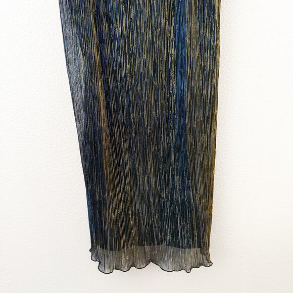 SAMSOE SAMSOE | Gizem Dress Metallic Thread Gold Blue Black Adjustable | Small - Picture 3 of 8